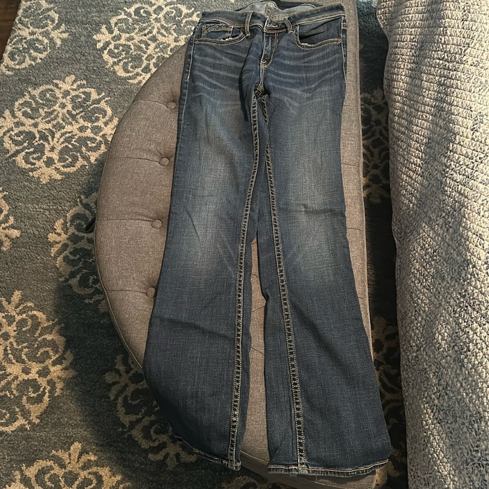 Great comfy Buckle Black jeans extra long to wear with boots.